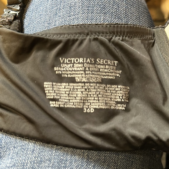 Victoria's Secret Uplift Semi Demi Slate Gray Bra Padded Underwire 36D - Picture 15 of 15